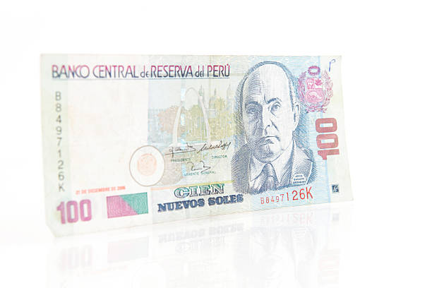 peruano 100 nuevos las plantas nota - peruvian paper currency fotografías e imágenes de stock