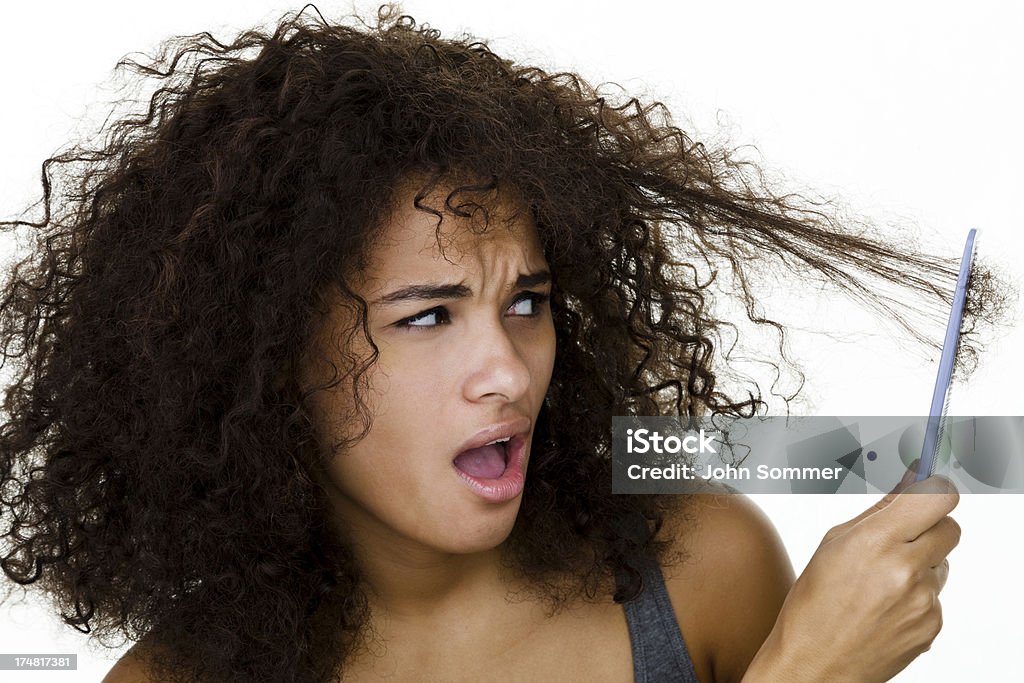 Cheveux ébouriffés - Photo de Femmes libre de droits