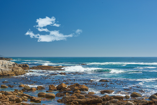 A rocky coastline in the Cape Province, South Africa