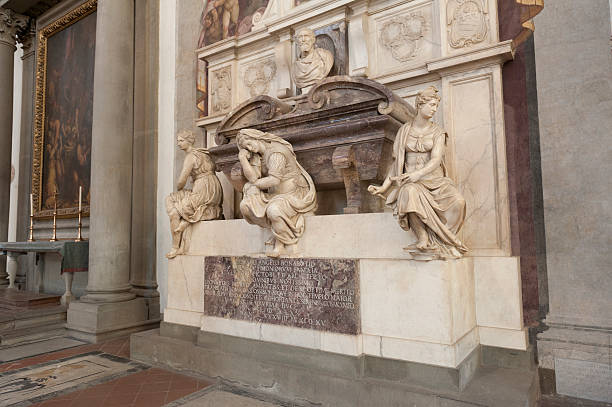 tomb monument michelangelo in santa croce basilica, florence