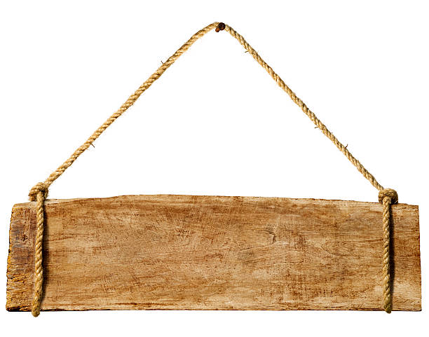 istock Wood sign hanging on the rope. 174817642