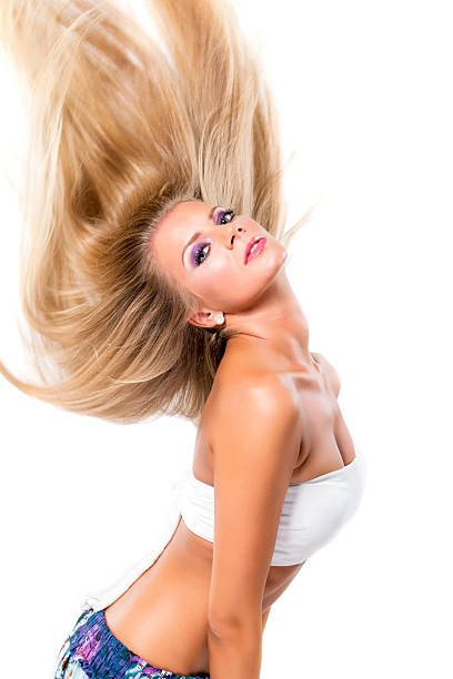 istock Blonde with flying hair 174817994