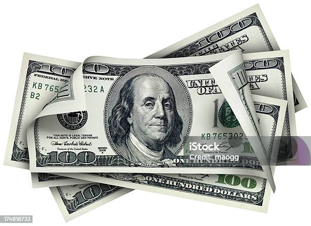 Banconote Da Cento Dollari - Fotografie stock e altre immagini di Banconota da 100 dollari statunitensi - Banconota da 100 dollari statunitensi, Catasta, Banconota