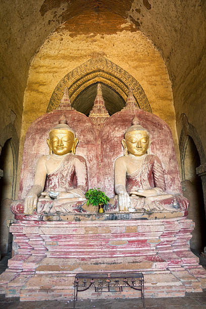 istock Two old Buddha statue in temple Bagan, Myanmar. 174818781