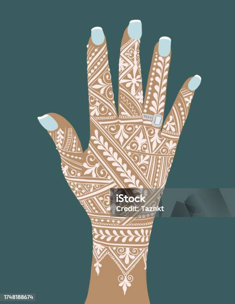 7enna Fassi Moroccan Fassi Henna Stock Illustration - Download Image Now - Art ...