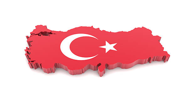 Map of Turkey stock photo