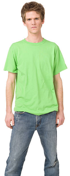 Serious Young Man Standing Portrait