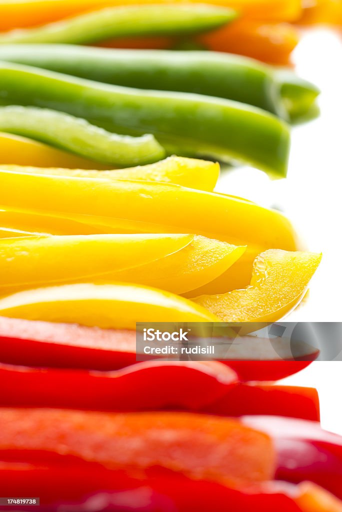 Pimientos en rodajas - Foto de stock de Amarillo - Color libre de derechos