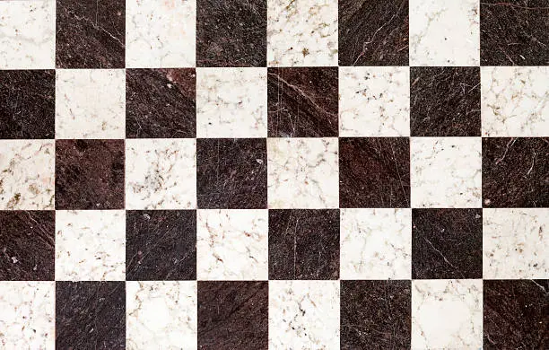 Photo of Marble chessboard.