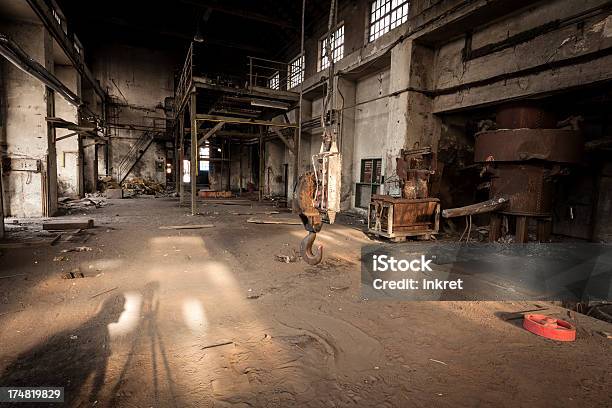 Old Industrial Building Stock Photo - Download Image Now - Factory, Old-fashioned, Retro Style