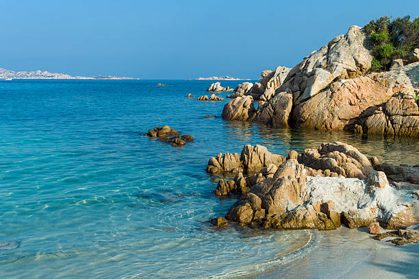 Sardinia "Italy, Sardinia,  the Cala di Volpe sea and cliffs" Cala Di Volpe stock pictures, royalty-free photos & images