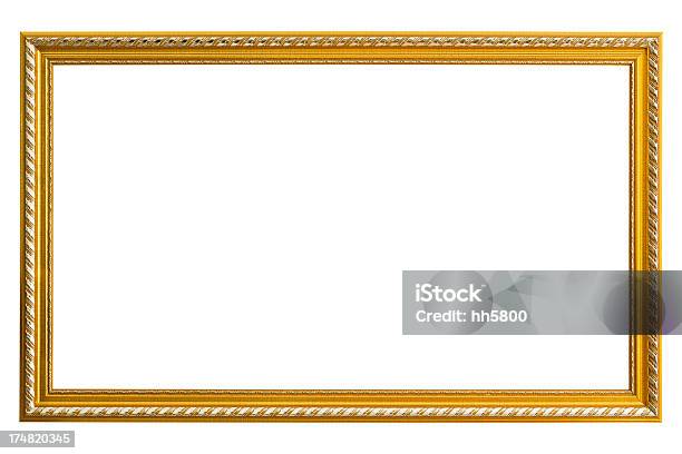 Gold Picture Frame Stock Photo - Download Image Now - Gold - Metal, Gold Colored, Picture Frame