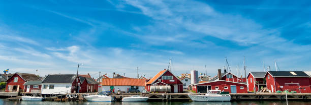 istock Fuelling station at Knippla marina 174821106