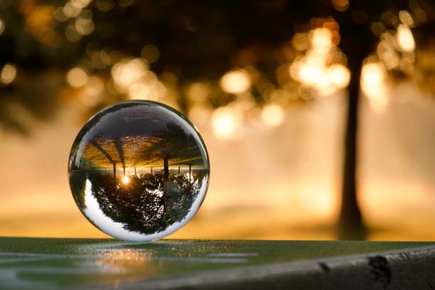 istock Crystal ball on table at park 1748211845