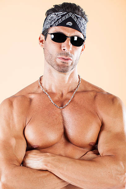 istock Tough muscular man portrait 174821336
