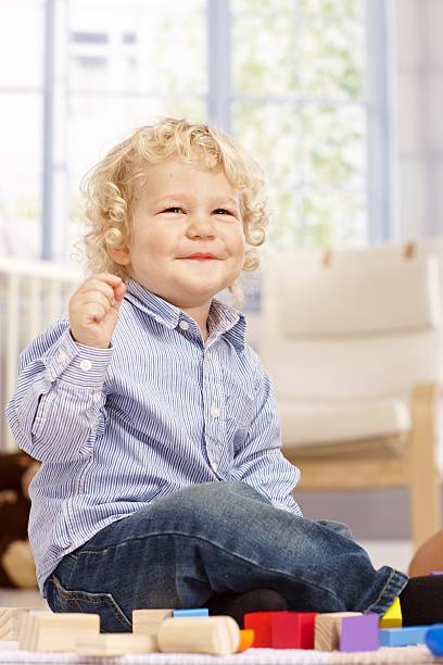 istock Happy blonde toddler 174821435