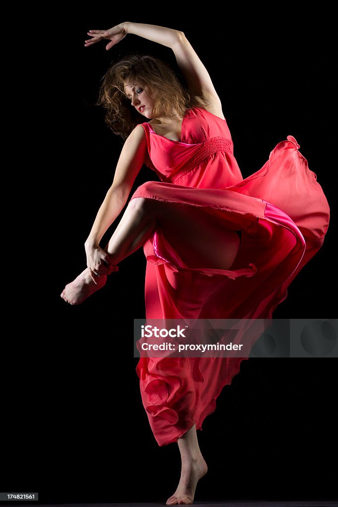 Die Tänzer, auf schwarzem Hintergrund - Lizenzfrei Balletttänzer Stock-Foto