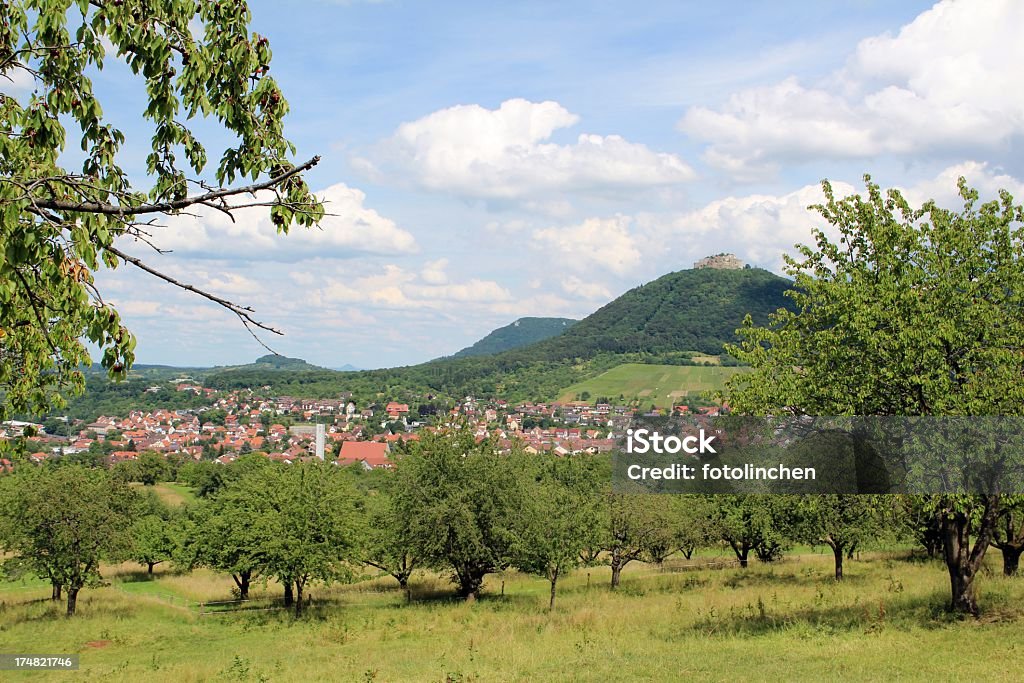 View to the castle Hohenneuffen View to the castle Hohenneuffen in Germany Baden-Württemberg Stock Photo