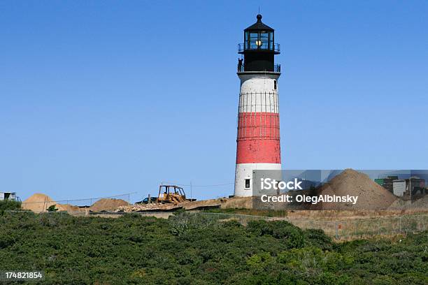 Leuchtturm Unter Den Wiederaufbau Nantucket Massachusetts Stockfoto und mehr Bilder von Außenaufnahme von Gebäuden