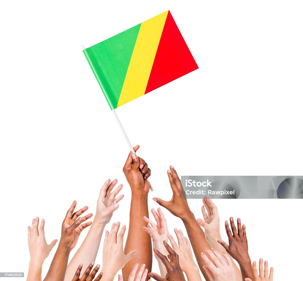 Congo-Brazzaville bandera - Foto de stock de Agarrar libre de derechos