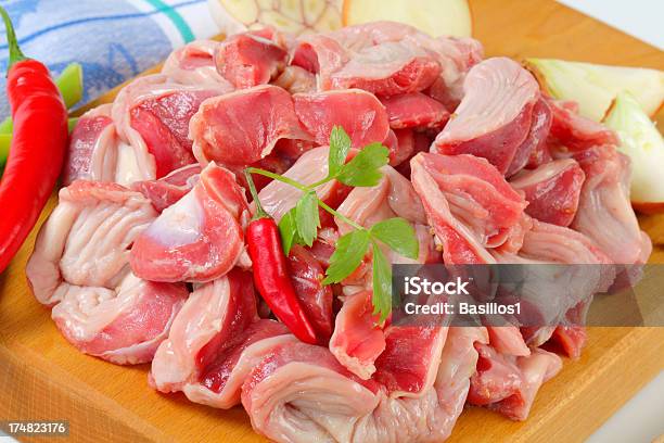 Raw Chicken Gizzards Stock Photo - Download Image Now - Meat, Animal Internal Organ, Chicken Meat