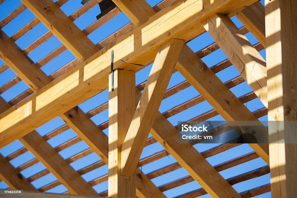 Home Construction Close-up of a building under construction. Architecture Stock Photo