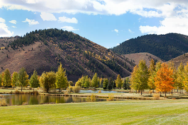 sun valley resort, idaho - sun valley idaho stock-fotos und bilder