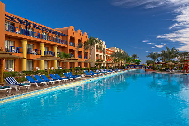 istock Swimming Pool in luxury Arabian resort 174823468