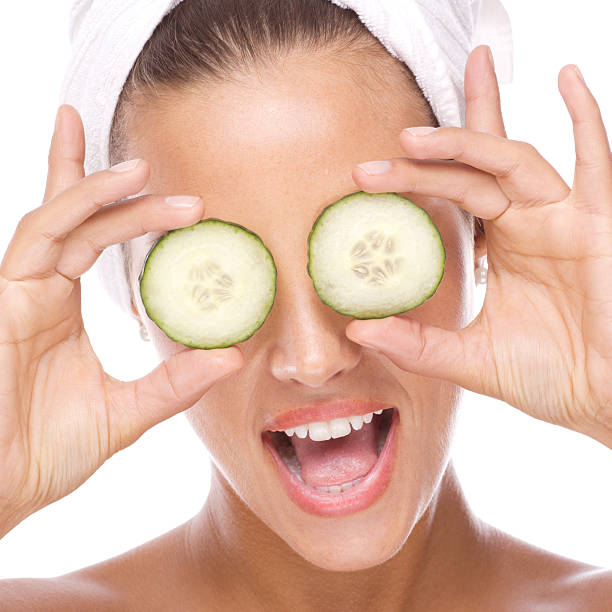 istock Cucumber eyes - facial mask. 174823617
