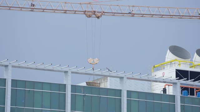 Crane working for lifting and carry material construction for building.