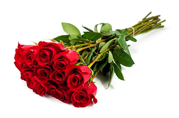 12 本のバラ - dozen roses rose flower arrangement red ストックフォトと画像