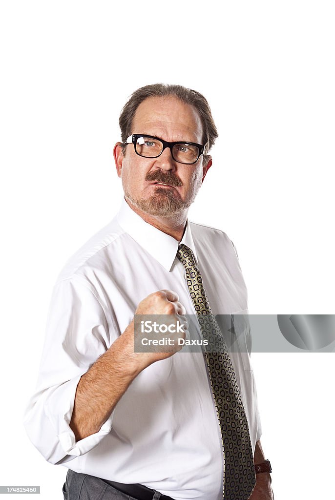 Angry de meia idade homem em branco - Royalty-free 40-49 Anos Foto de stock