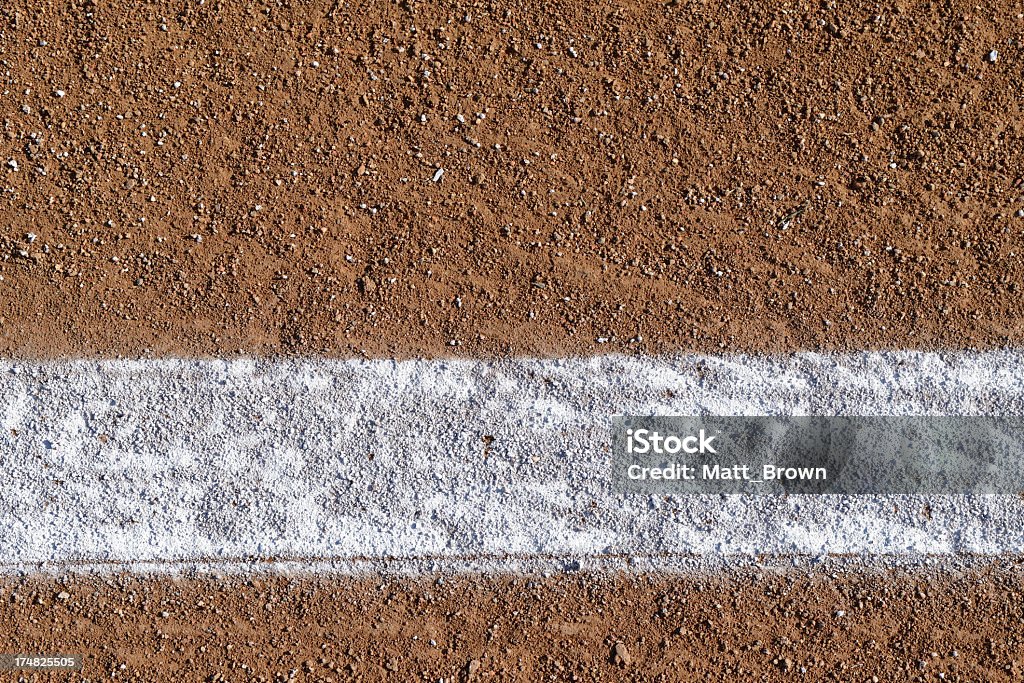 Campo da Baseball di linea di gesso - Foto stock royalty-free di Baseball