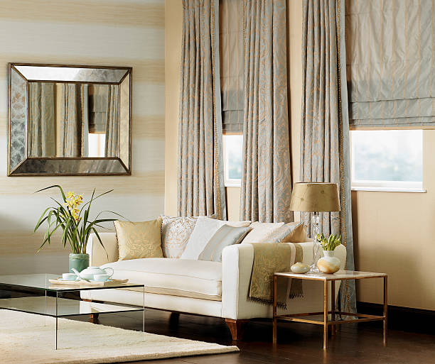 istock Traditional living room interior with cream sofa 174825659