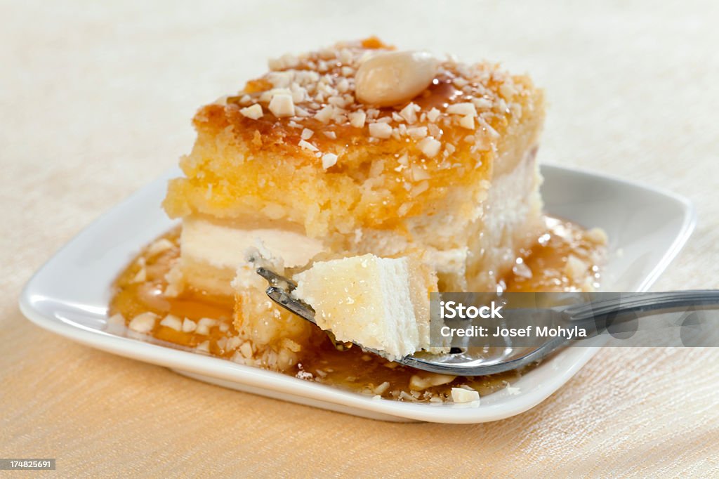 Bolo de Queijo com amêndoas e mel - Royalty-free Amarelo Foto de stock