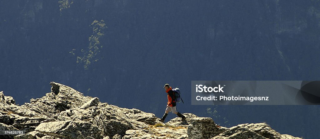 Lone Alpinista no rock Afloramento, Nelson, Nova Zelândia - Royalty-free Adulto Foto de stock