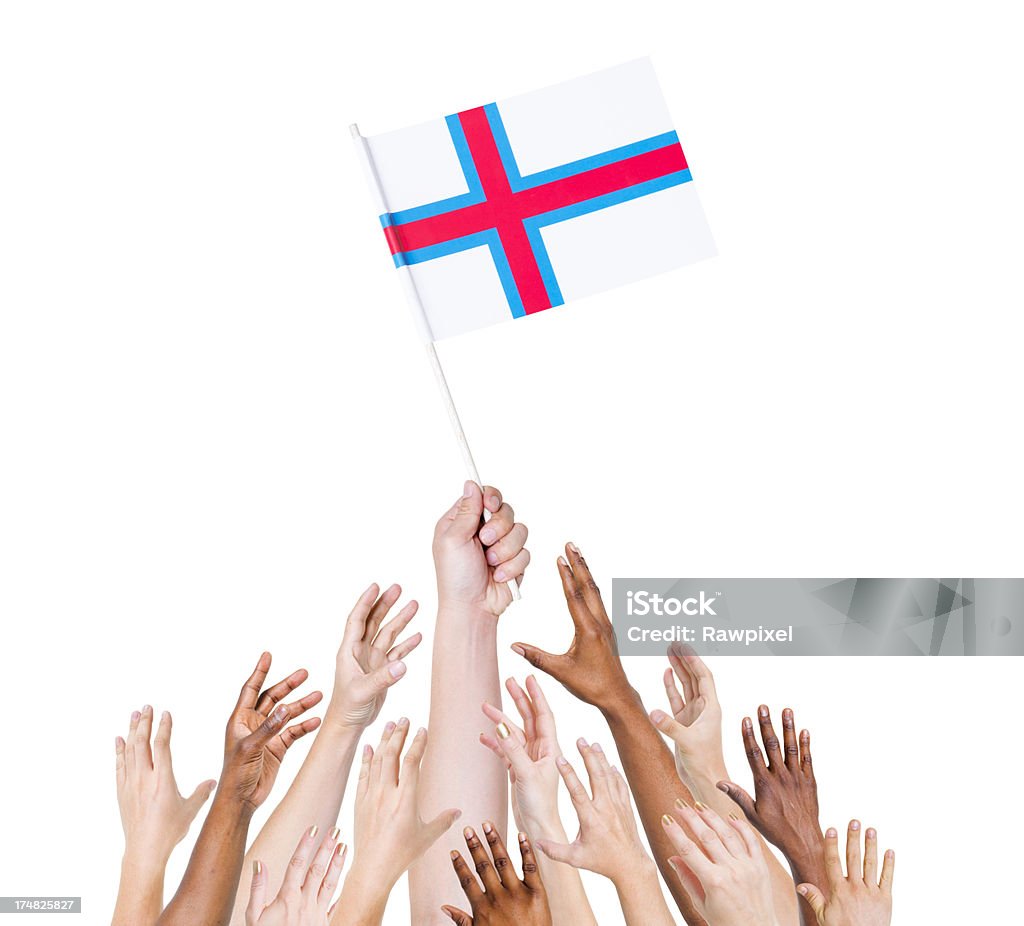 Флаг Фарерских островов - Стоковые фото North Atlantic Ocean роялти-фри