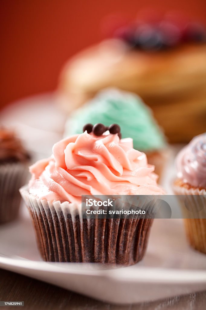 Mixed Cupcake Baked Stock Photo