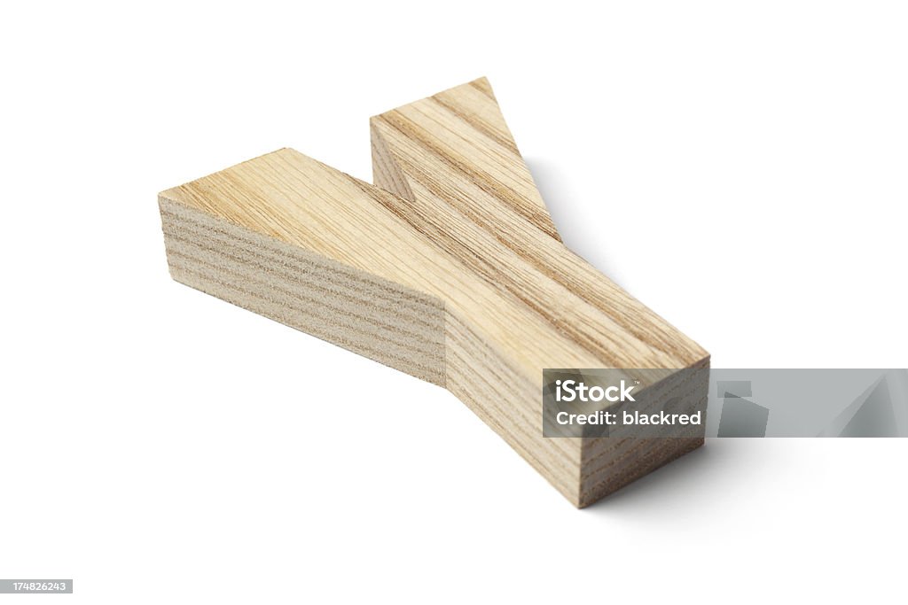 Letra Y madera - Foto de stock de Con textura libre de derechos