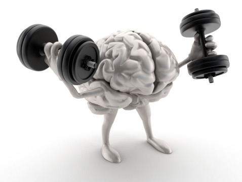 Brain exercising with dumbells. Clipping path included. (Please note that clipping path will be available in the largest file size purchase.)Similar images: