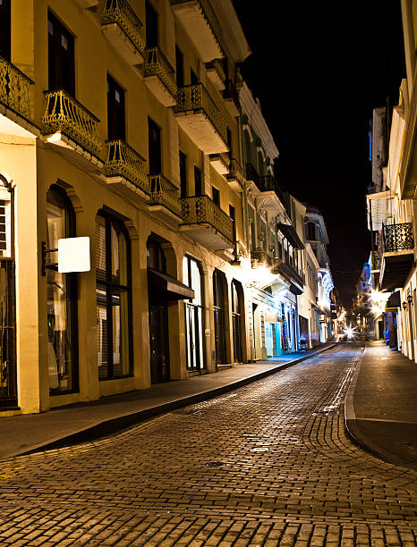 istock Old San Juan at night 174826315