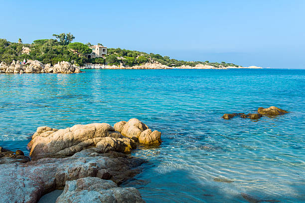 Sardinia "Italy, Sardinia, the Capriccioli promontory seen from Cala di Volpe" Cala Di Volpe stock pictures, royalty-free photos & images