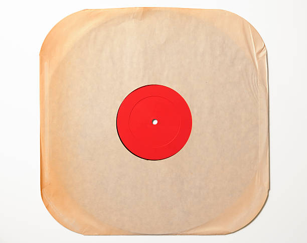 Antique Record's paper case with red LP on white background