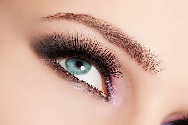 istock Close-up of a woman's eye with mascara and shadow 174826938