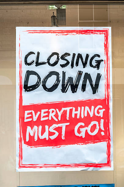 istock Closing Down Sign In A Shop Window 174827047
