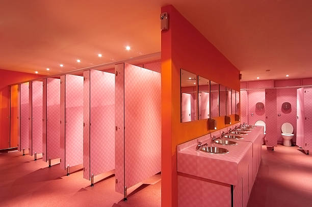 istock Bright colourful female toilet block 174827106
