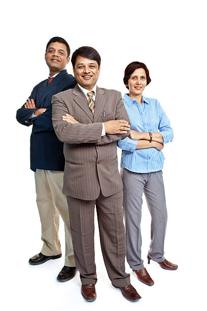 istock Cheerful Indian Corporate Business Team Full Length 174827117
