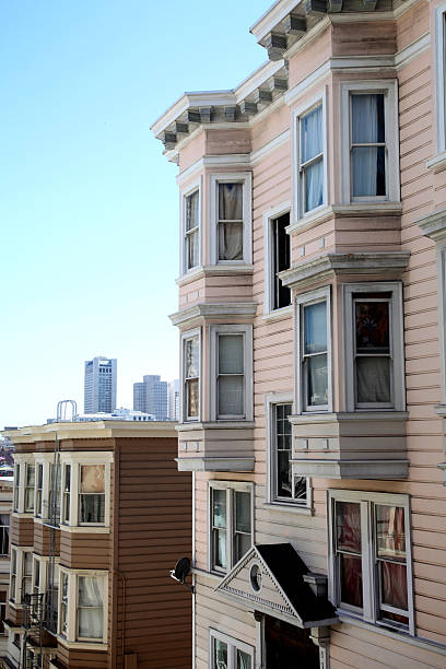 istock View of Coloured Victorian Houses 174827129