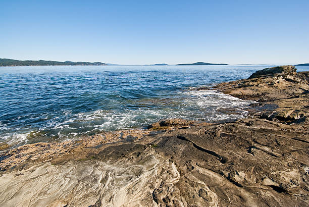 istock Wave Sculpted Rocks on the Strait of Georgia 174827361