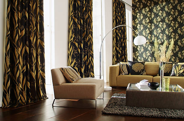 istock Interior of three seater sofa in living room 174827648